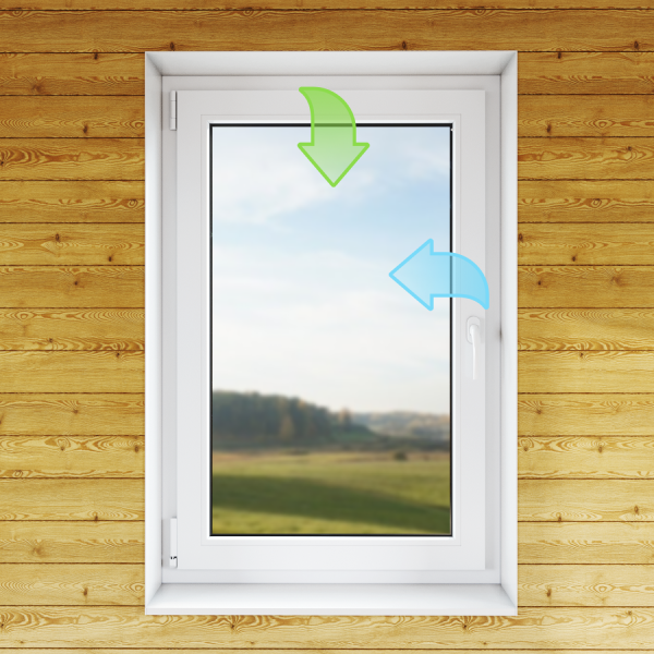 Окно одностворчатое 800*1200 мм, поворотно-откидное