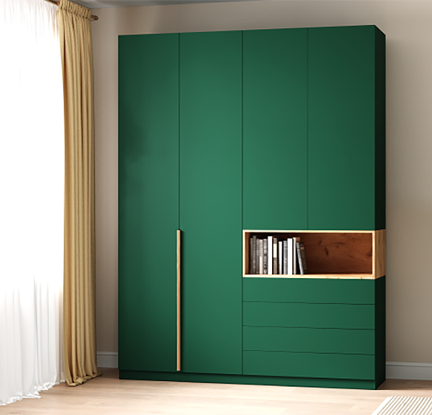 Шкаф распашной зеленый