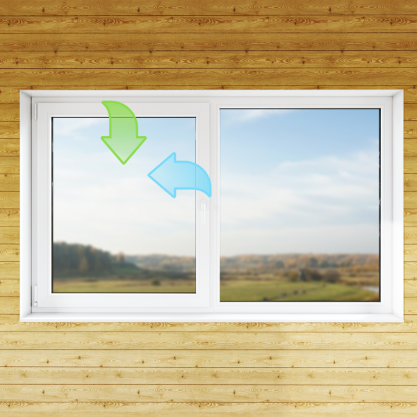 Окно двустворчатое 2000*1200 мм, поворотно-откидное Окно двустворчатое 2000*1200 мм, поворотно-откидное