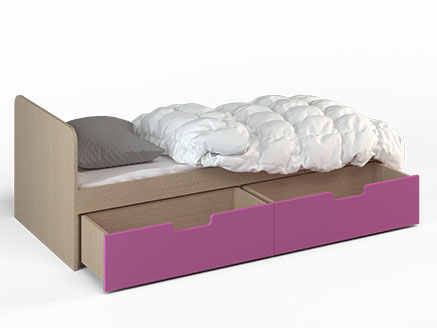 Кровать с 2 ящиками