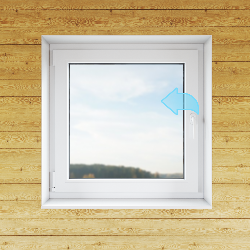 Окно одностворчатое 900*900 мм, поворотное
