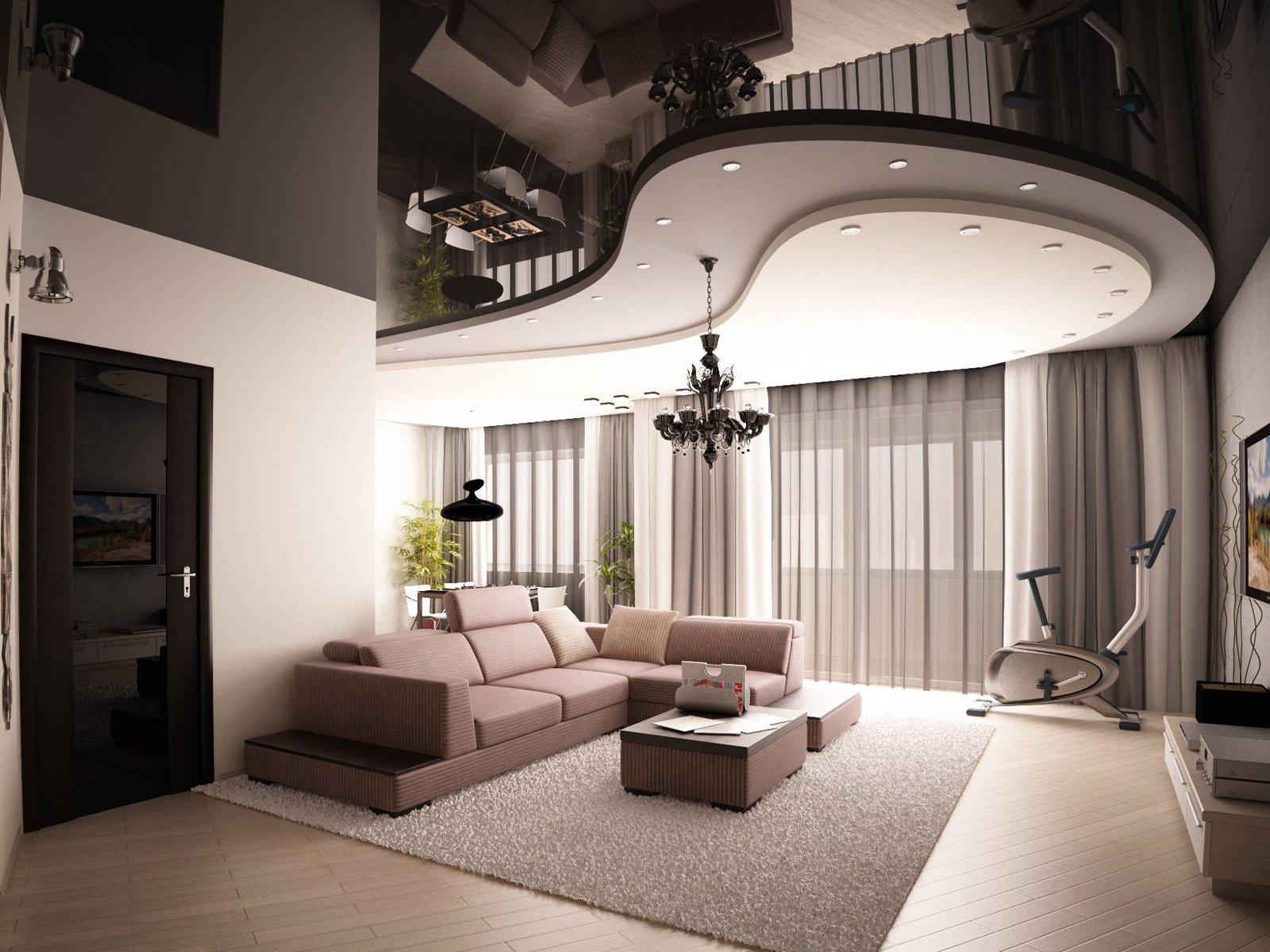 Контрастный многоуровневый потолок Контрастный многоуровневый потолок