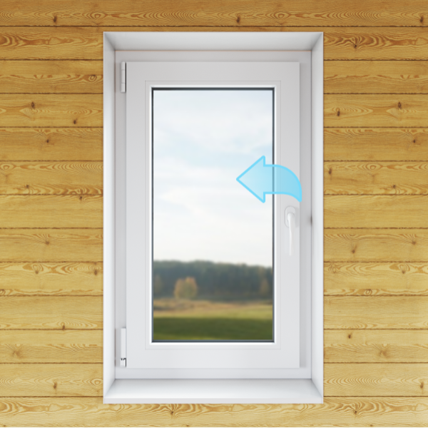 Окно одностворчатое 600*1000 мм, поворотное
