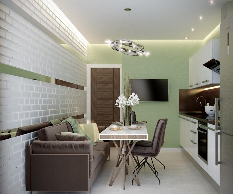 Натяжной парящий потолок с подсветкой и светильниками Натяжной парящий потолок с подсветкой и светильниками